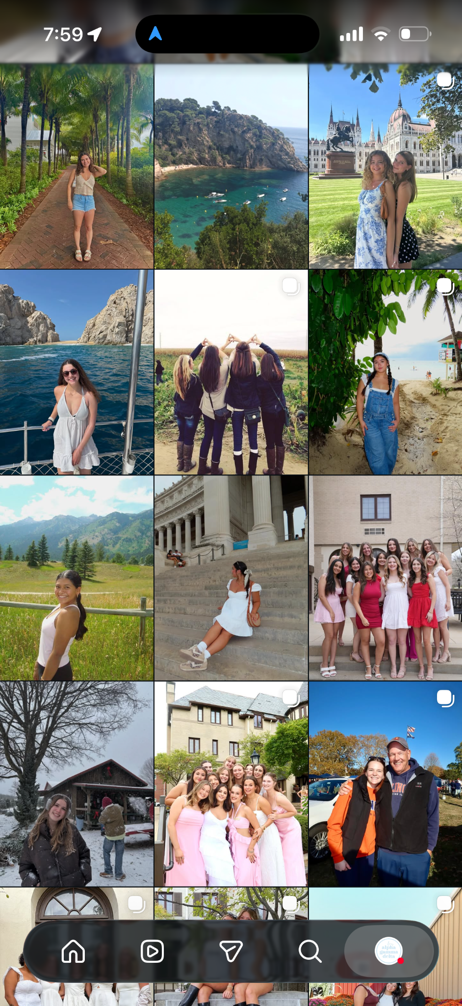 Alpha Gamma Delta Instagram grid, screenshot 6 of 6